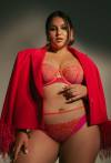 AV 2162 Glowing – ein weicher BH in Neonrosa mit Stickerei