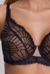 AV 2200 Black Soft – Spitzen-BH mit transparenten Cups
