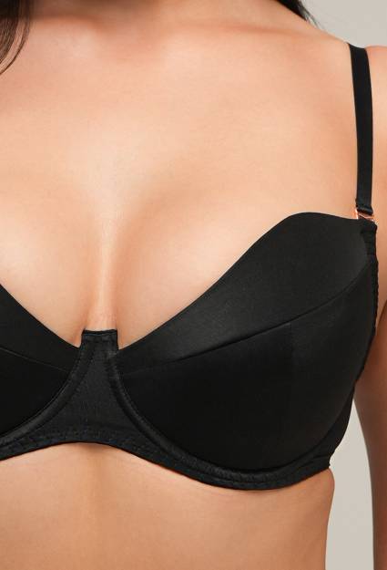 AV 2202 Push Up Black Bra