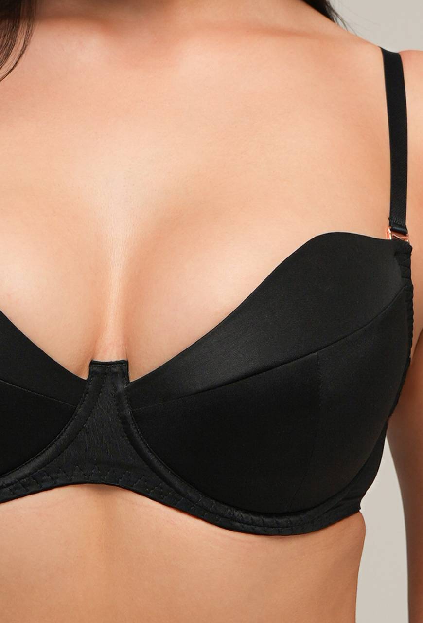 AV 2202 Push Up Black Bra