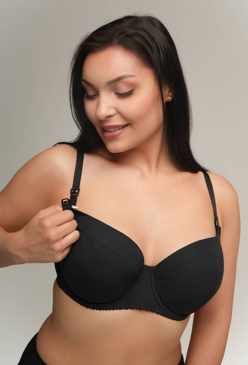 Biustonosz do karmienia AVA 2203 Mama Full Cup Czarny