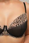 Biustonosz push-up Black Panther | AV 2208 – panterka i czerń