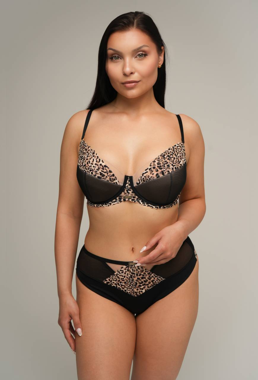 AV 2208 Push Up Black Bra
