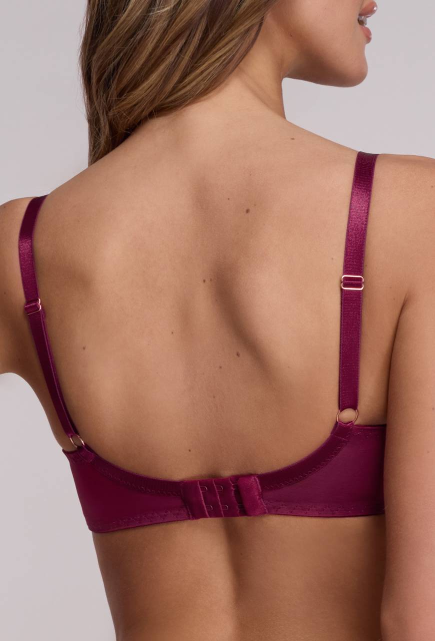 Biustonosz AV 1396 Soft Chianti – koronkowy, bordowy, zmysłowy