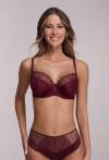 Biustonosz AV 2196 Majesty burgund – semi soft z haftem