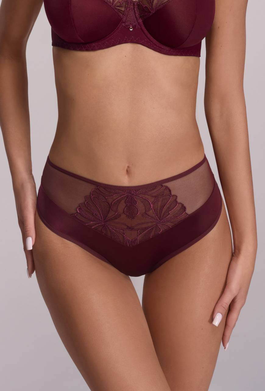 Figi AV 2196 Majesty burgund – eleganckie z haftem