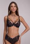 Biustonosz AV 2178 Soft Black – miękki koronkowy z detalami