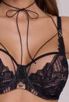 Biustonosz AV 2178 Soft Black – miękki koronkowy z detalami