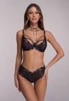 Biustonosz AV 2178 Soft Black – miękki koronkowy z detalami