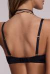 Podprsenka AV 2178 Soft Black – měkká krajková podprsenka s ozdobnými detaily