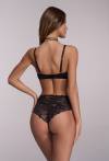 Podprsenka AV 2178 Soft Black – měkká krajková podprsenka s ozdobnými detaily