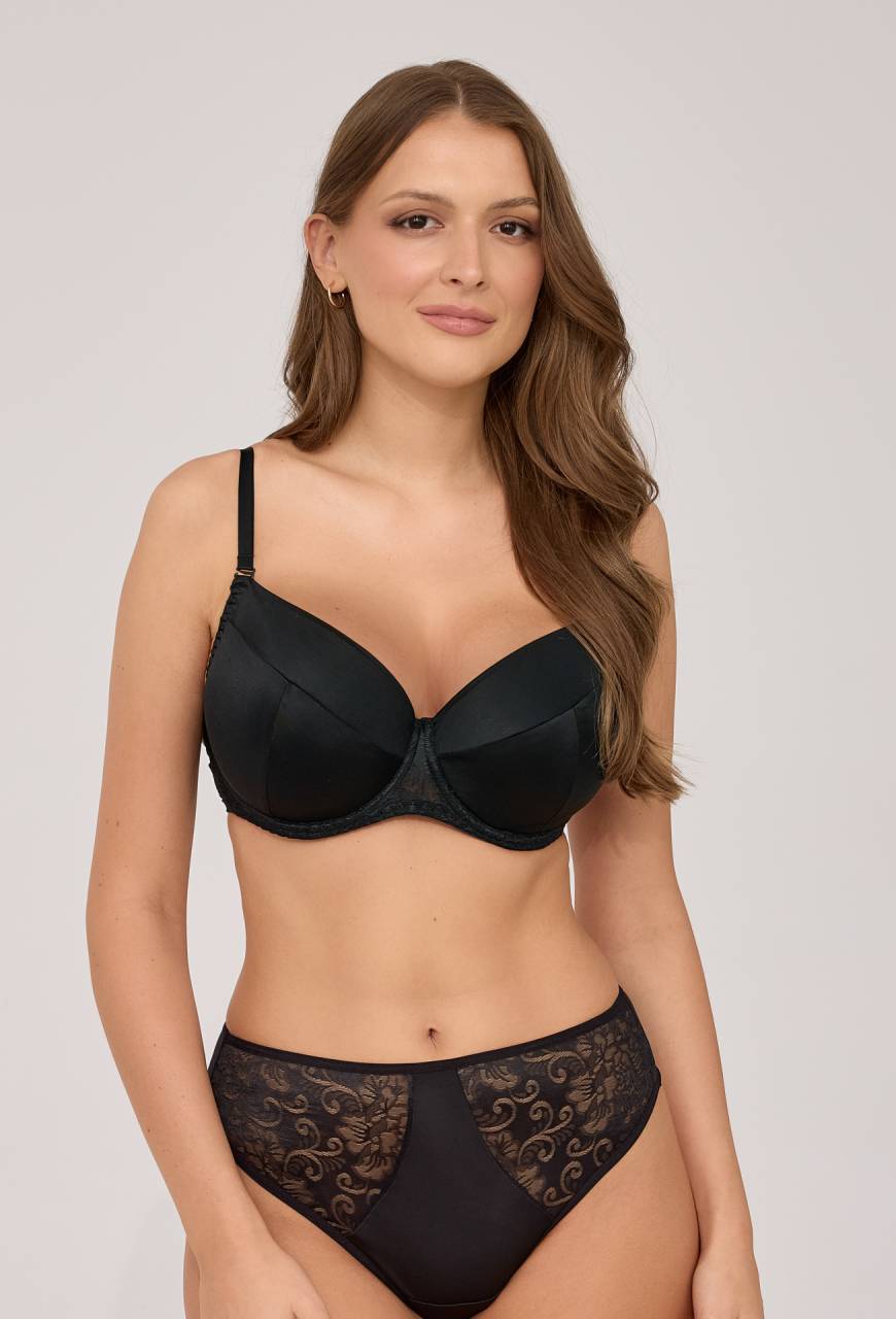 BH AV 2211 Push-Up Schwarz – abnehmbare Träger, Spitze