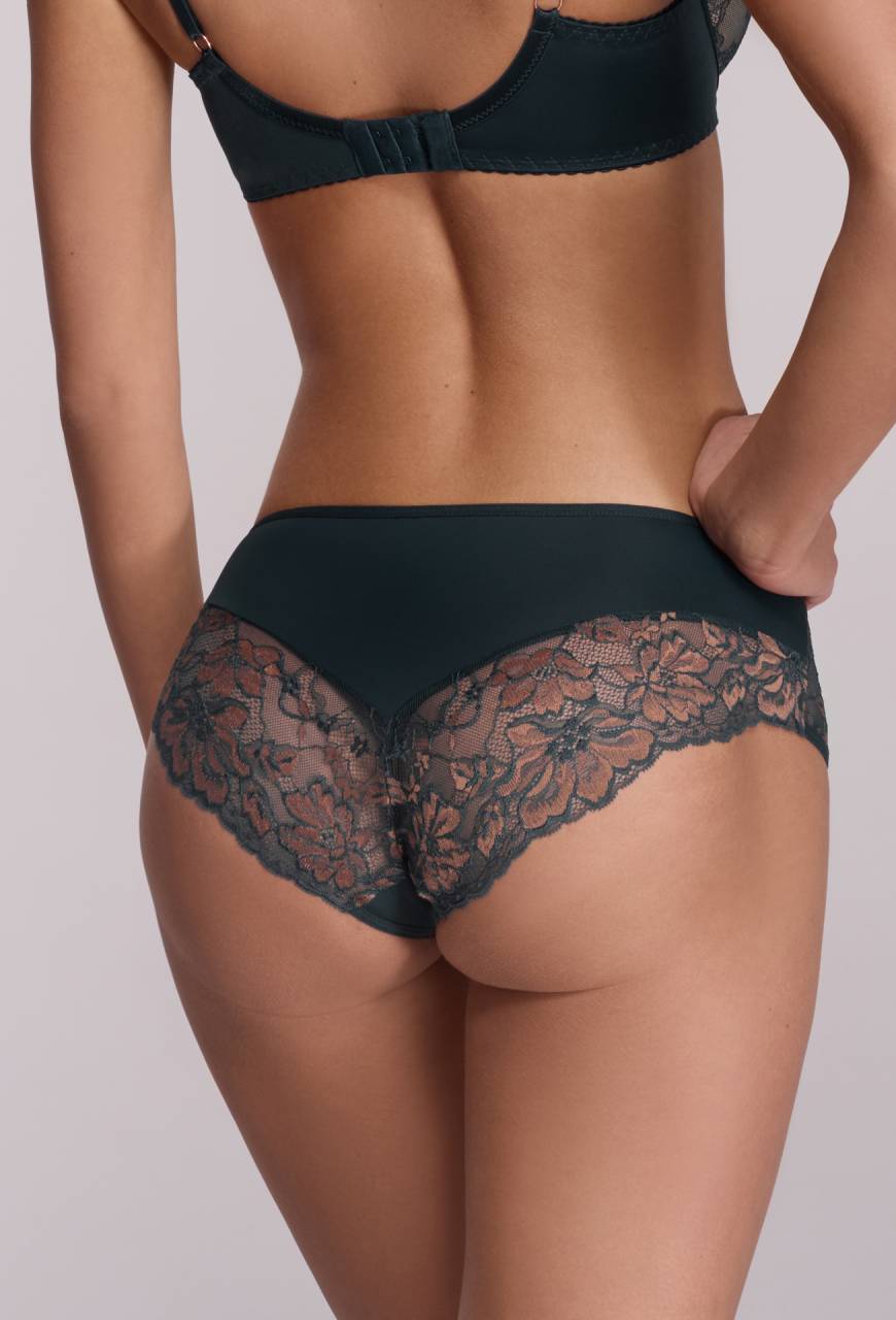 Slip AV 2205 Azure – smaragdgrüne und goldene Spitze