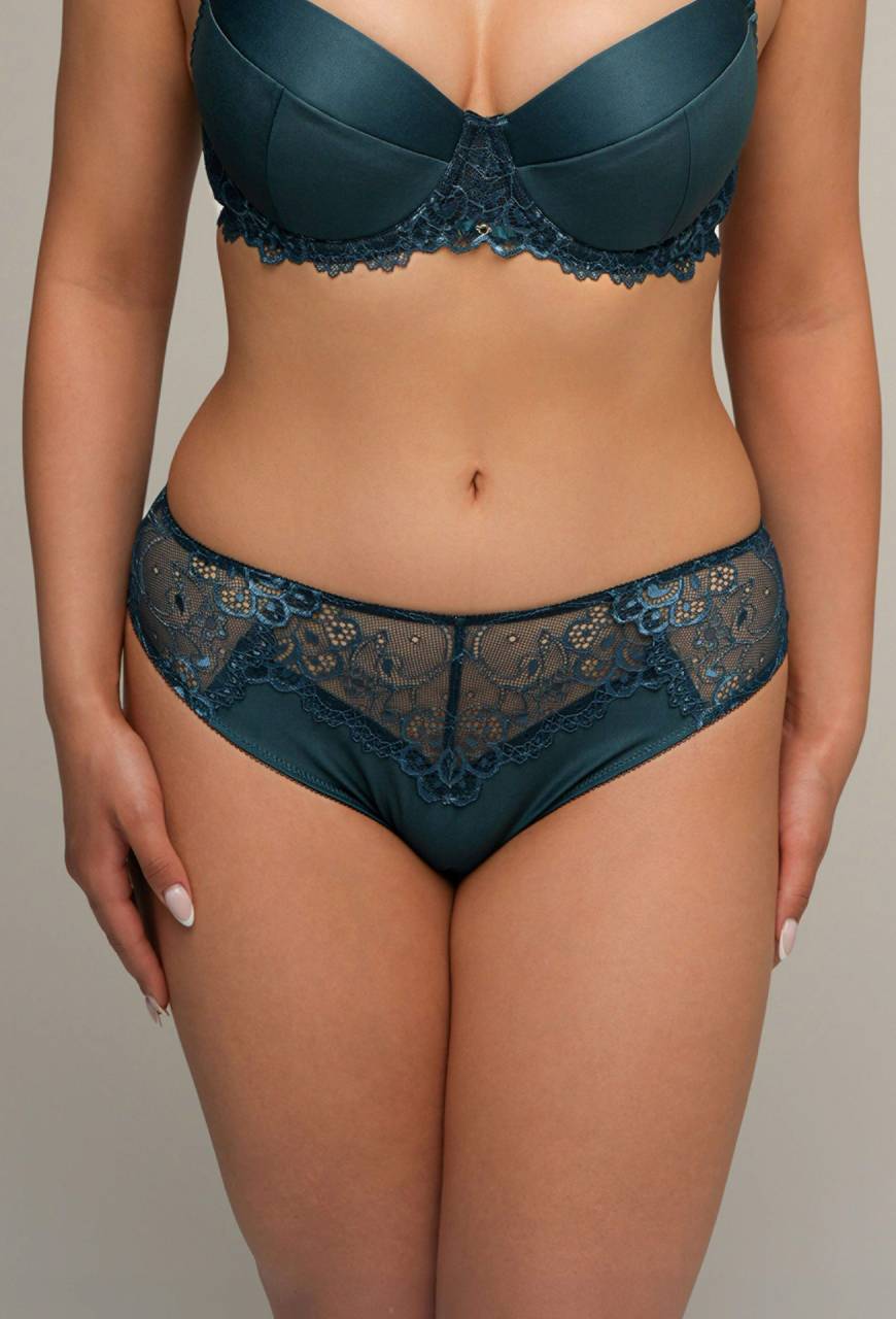 Figi AV 2201 Petrol– koronka, elegancja i komfort