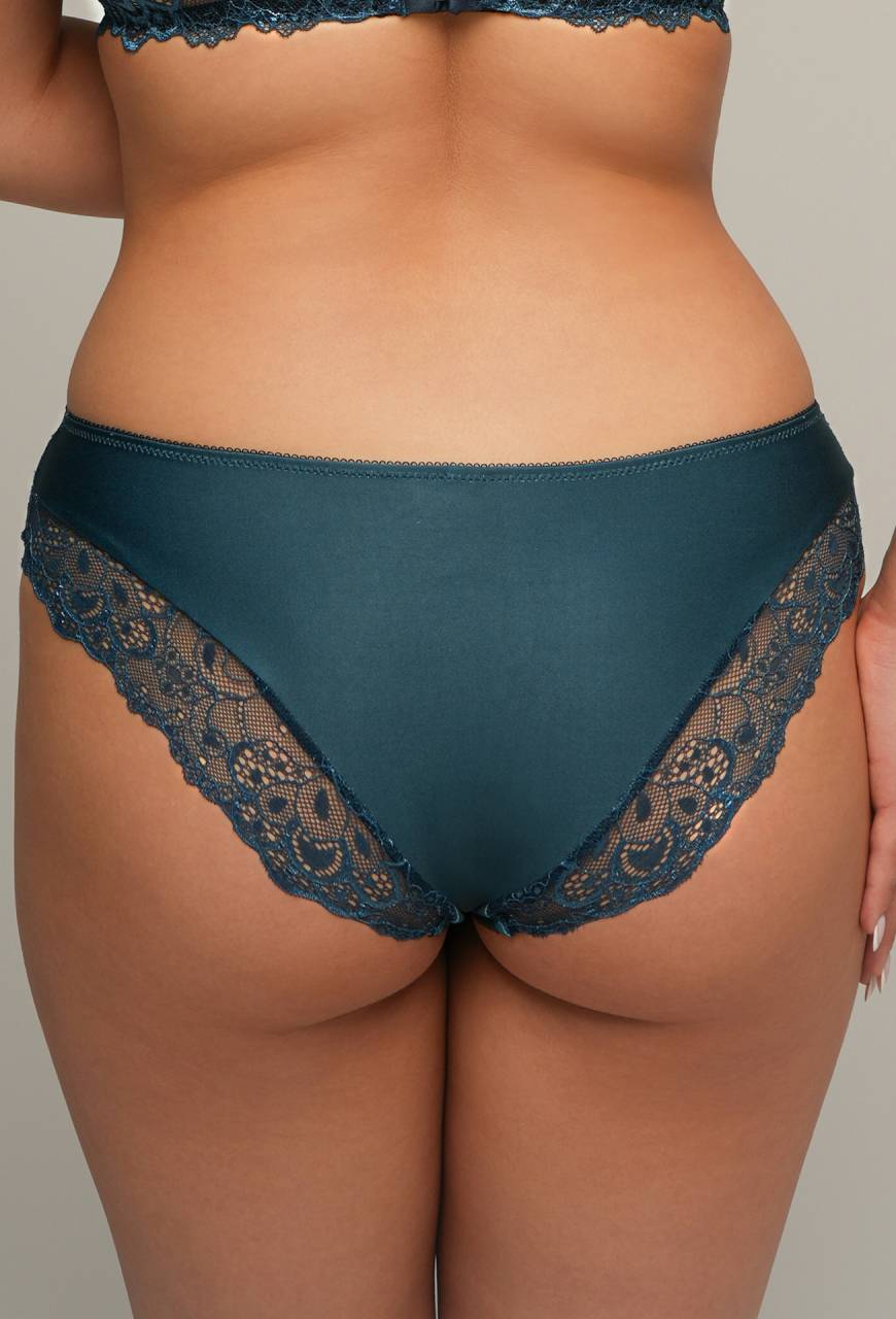 Slip AV 2201 Petrol – Spitze, Eleganz und Komfort