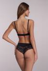 Fiesta Push-up-BH – schwarze Spitze und funkelnde Strasssteine
