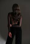 Body 024 Black – eleganter Body aus Tüll und Velours