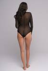 Body 024 Black – elegantní body z tylu a veluru