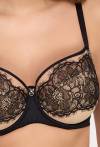 Biustonosz AV 2229 Black Semi Soft – elegancka koronka z rzęskami
