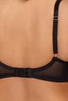 Biustonosz AV 2229 Black Semi Soft – elegancka koronka z rzęskami