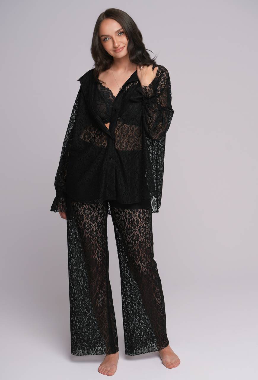 Komplet koronkowy 002 Black