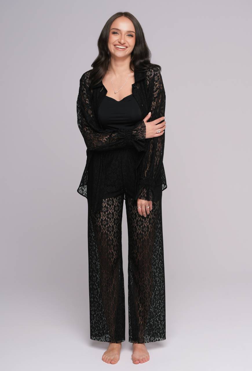 Komplet koronkowy 002 Black