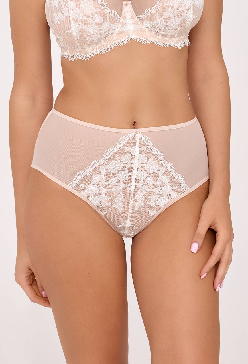 Kalhotky AV 2247 Nude Pink – krajkové, elegantní, vysoký komfort