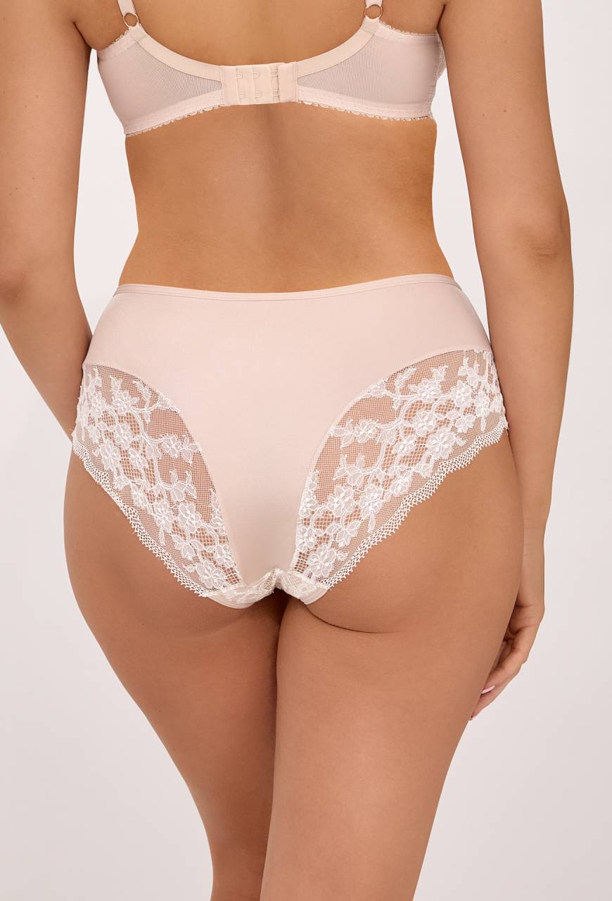 Kalhotky AV 2247 Nude Pink – krajkové, elegantní, vysoký komfort