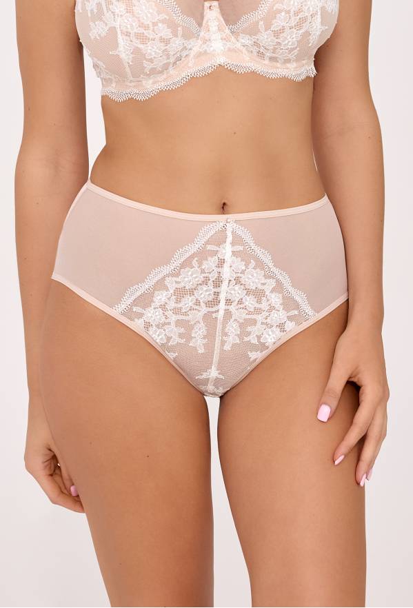 Brazyliany AV 2247/B Nude Pink – zmysłowa kwiatowa koronka