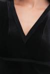 Velours-Body mit transparenten Ärmeln – eleganter Body