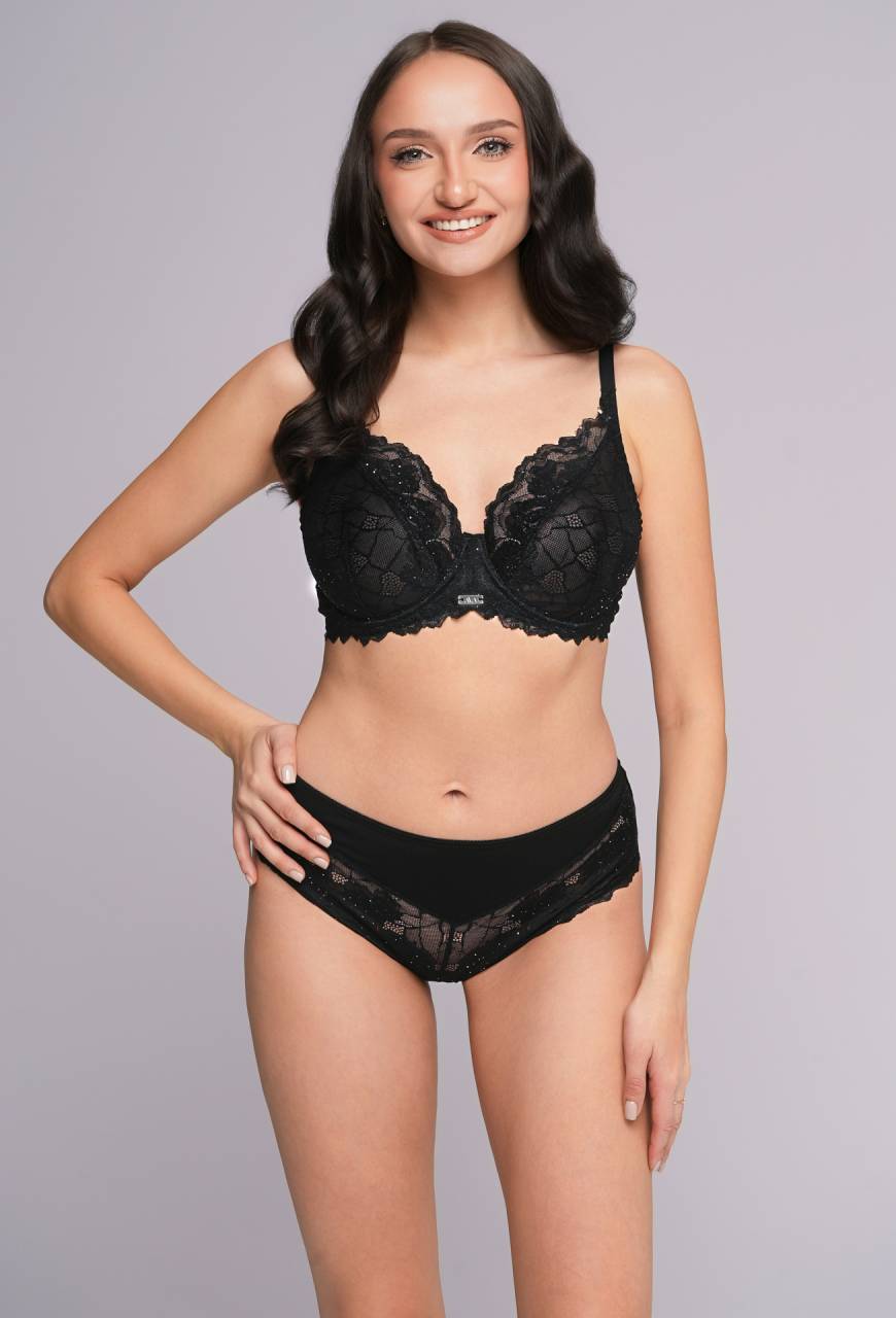 BH AV 2253 Black – schwarze Spitze mit Glitzer | Elegant Soft
