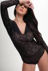 Body koronkowe 025 – eleganckie, zmysłowe, długi rękaw
