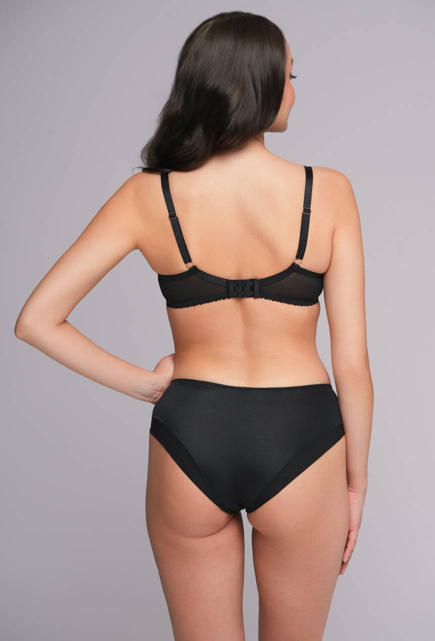 AV 2256 Half Cup Black Bra