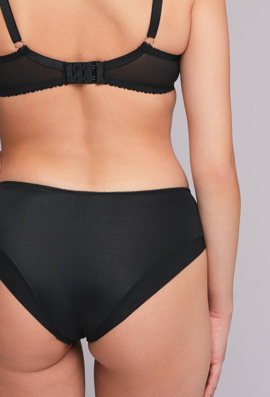 Figi AV 2256 Black - eleganckie figi z koronką