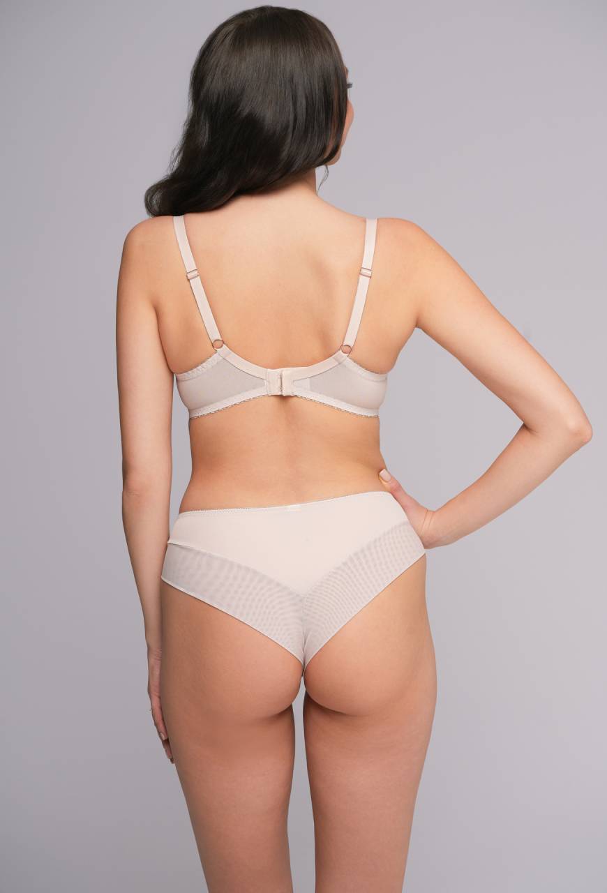 Podprsenka AV 2256 Beige – elegantní podprsenka s polovičními košíčky a krajkou