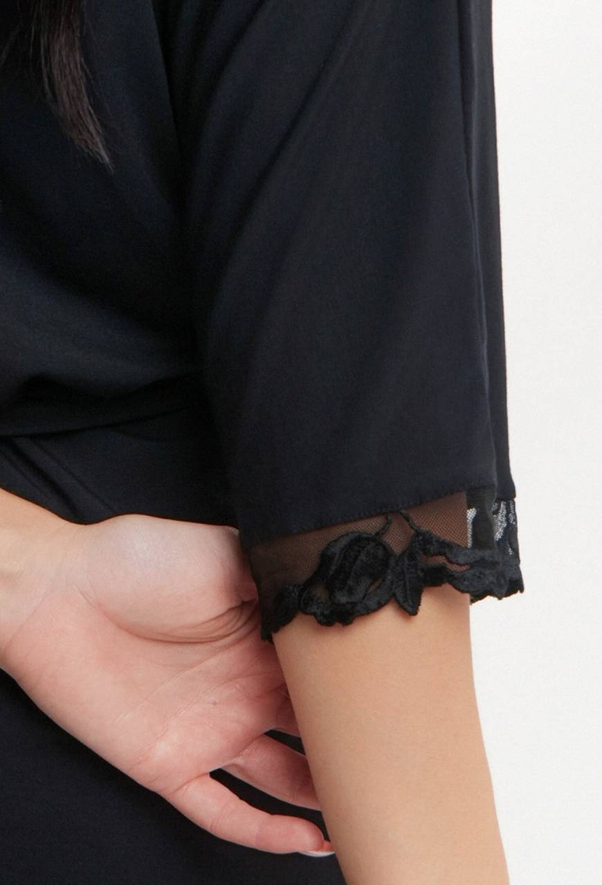 Koszulka nocna + szlafrok z wiskozy – elegancki komplet