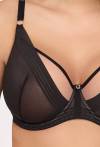 Weicher BH AV 2231 Black – transparentes Netzgewebe, Bügel