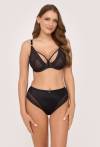 Weicher BH AV 2231 Black – transparentes Netzgewebe, Bügel