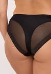 Slip AV 2231 Black – elegant, schwarz, mit transparentem Netzstoff