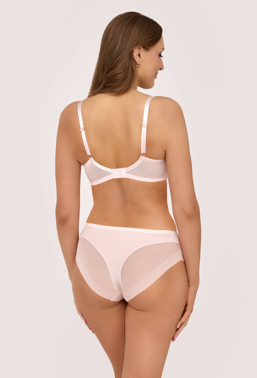 Weicher BH AV 2231 Powdery – Netzstoff, Bügel, puderrosa