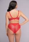 Biustonosz AV 2252 Soft - czerwony, koronkowy na fiszbinach