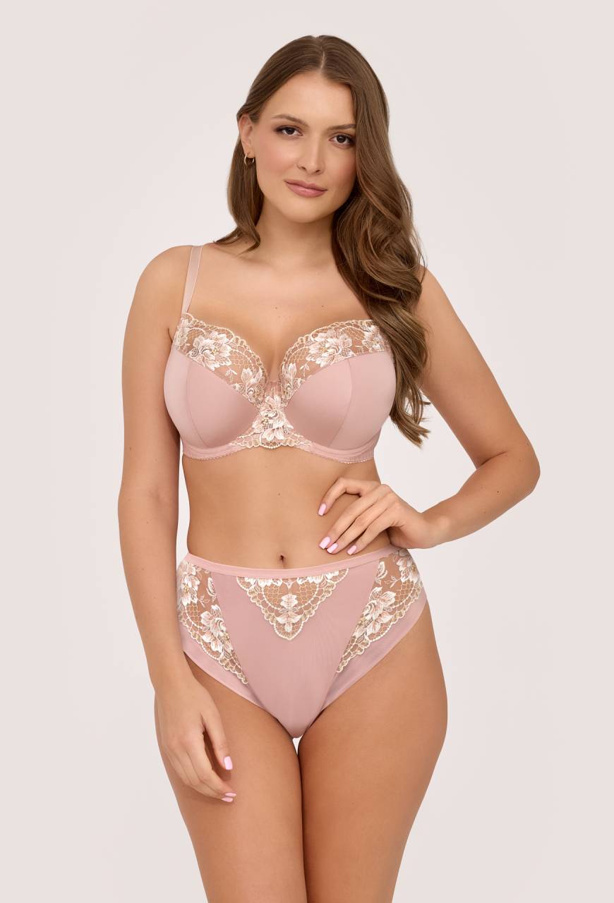 Figi damskie AV 2245 Rosegold | Eleganckie, haftowane figi bielizna