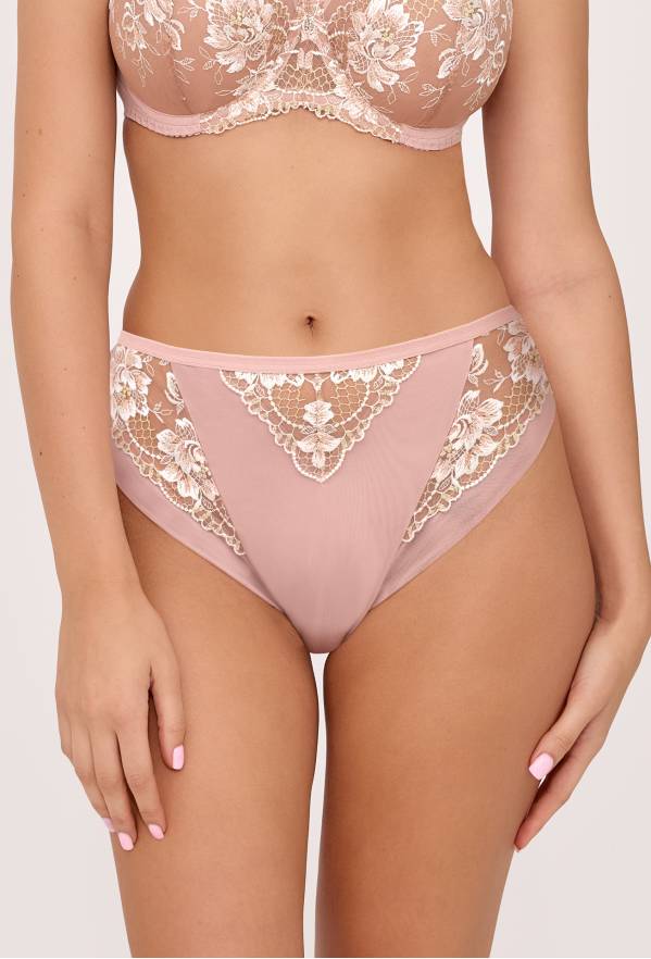 AV 2246/B Roségold Brazilian-Slip | Sinnlicher, bestickter Brazilian-Slip für Damen