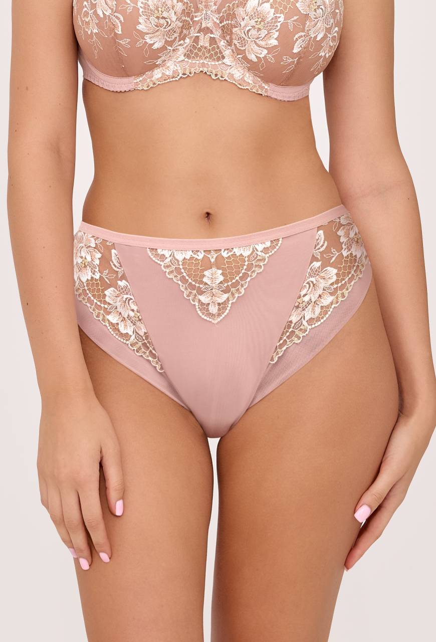 AV 2246/B Roségold Brazilian-Slip | Sinnlicher, bestickter Brazilian-Slip für Damen