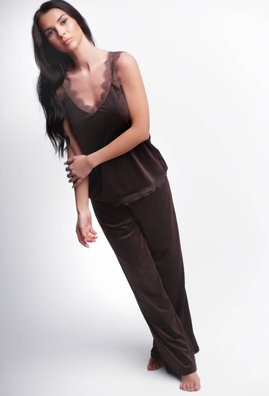 Velvet pants 003 Chocolate Brown