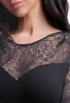 Černé body s krajkou a dlouhými rukávy – elegance od AVA Lingerie