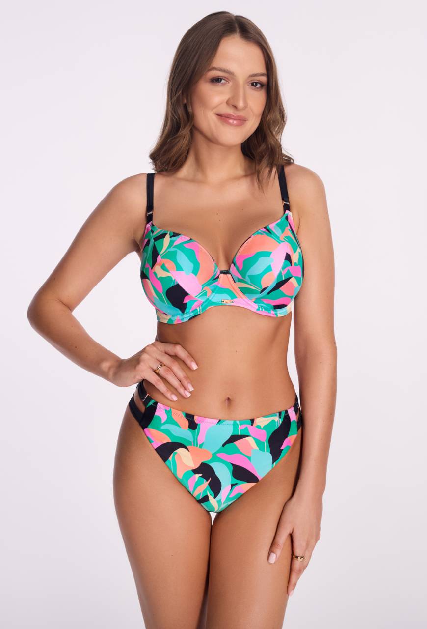 Biustonosz kąpielowy SK 251 Soft z fiszbinami – tropikalny print | AVA