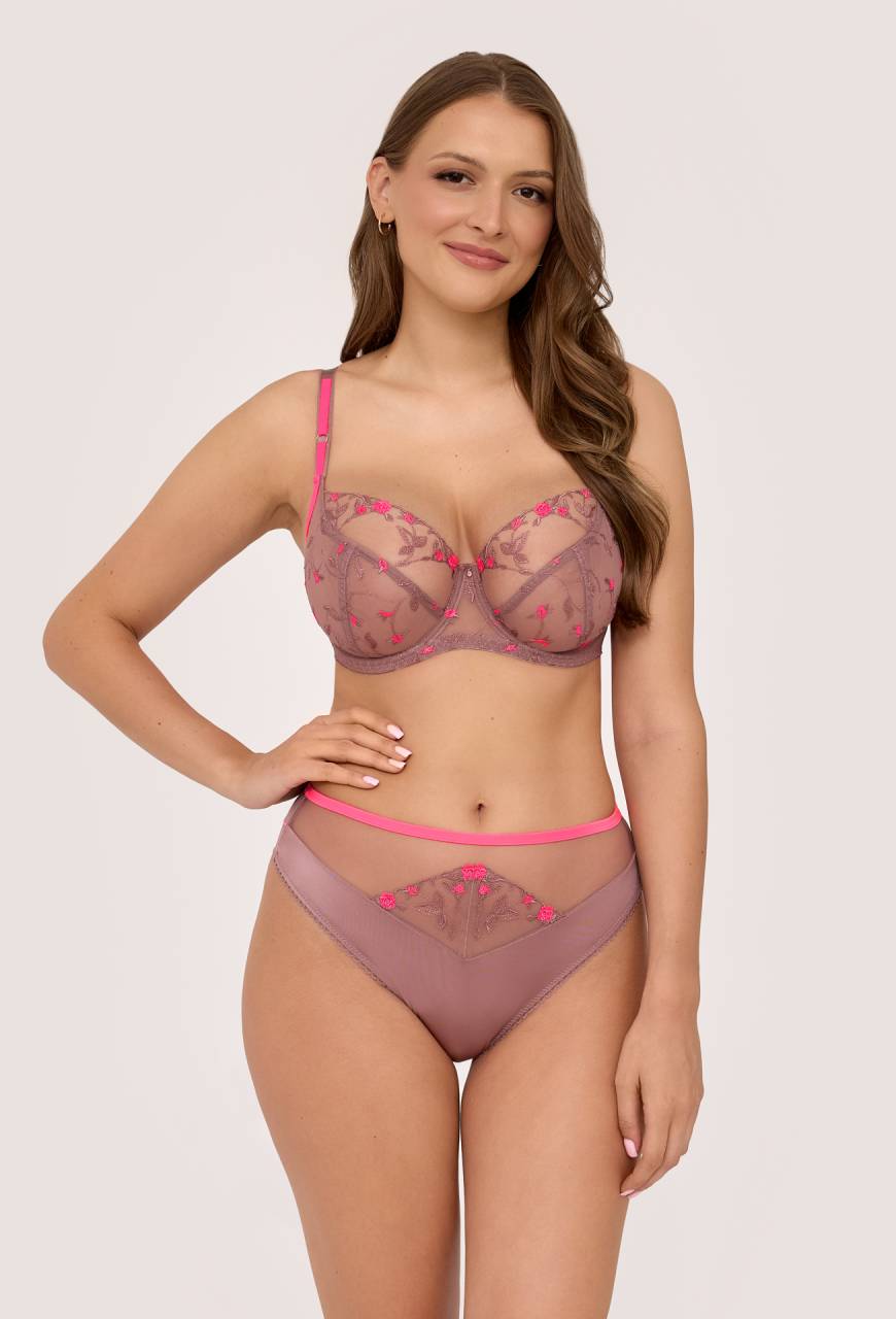 Podprsenka Soft AV 2218 Mocha Rose – s výšivkou | AVA