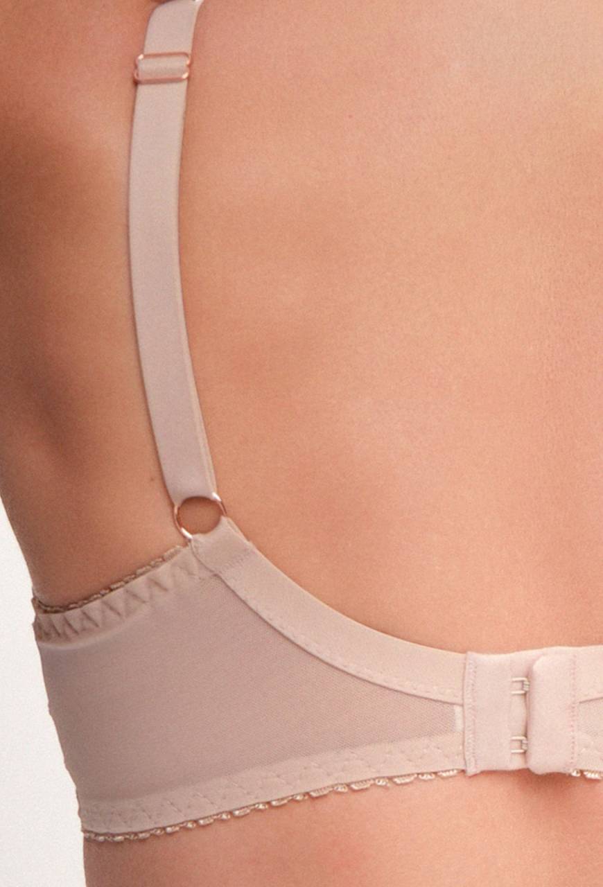 Podprsenka AV 2266  Soft Chocolate Beige – boční panel a výšivka | AVA