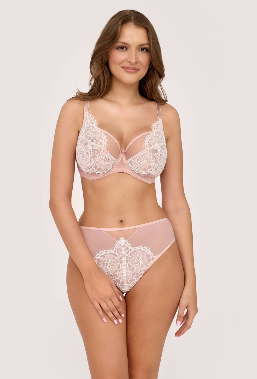 Figi AV 2224 Velvet Blush – klasyczne z koronką | AVA Lingerie
